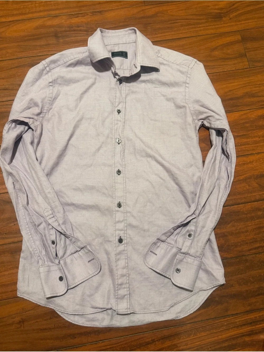 Prada Men's Light Lavender Button-Down Shirt sizes 38/15